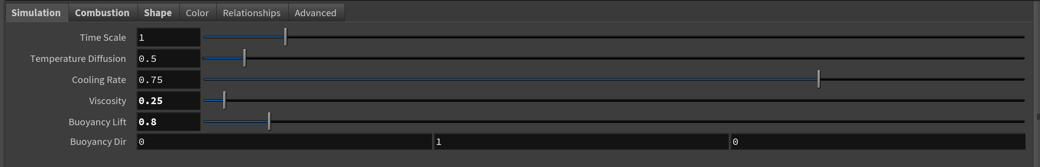 Houdini Pyro Settings 2