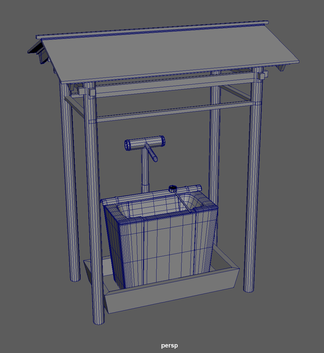 Maya — Water Basin Wireframe
