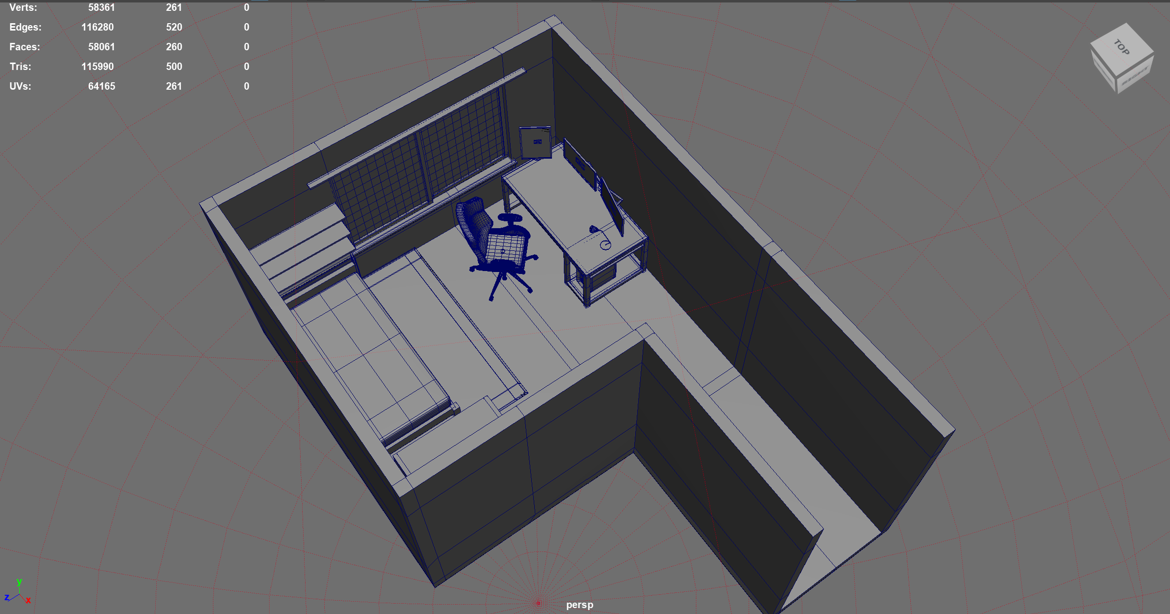 Maya — Room Wireframe